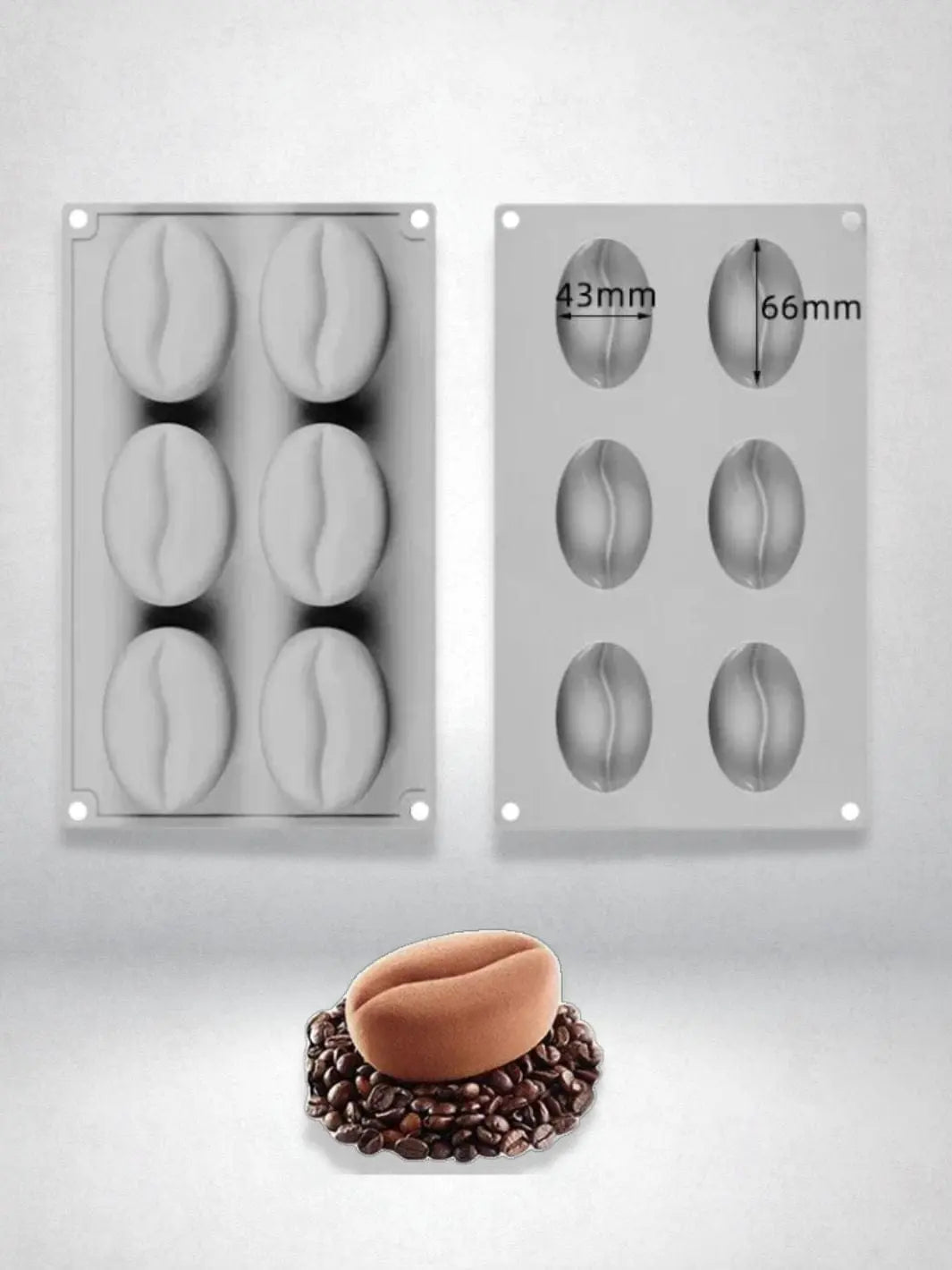 Moule 3D trompe l'œil | Fève de Café