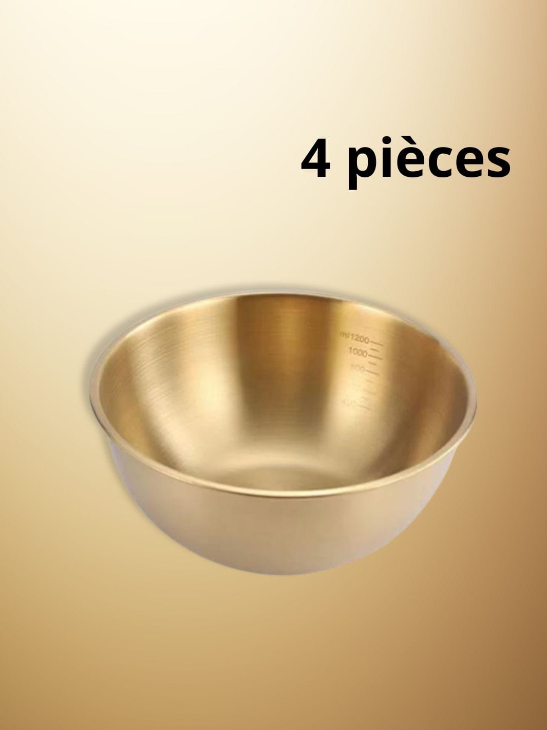 Set de 4 Culs de Poule 22/8,5cm | OR